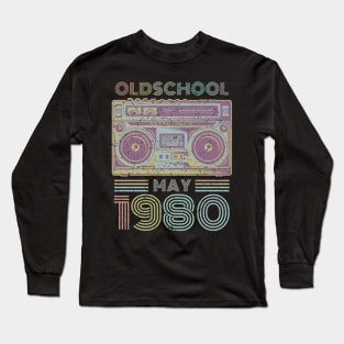 40th Birthday Gift May 1980 Forty Years Old Long Sleeve T-Shirt